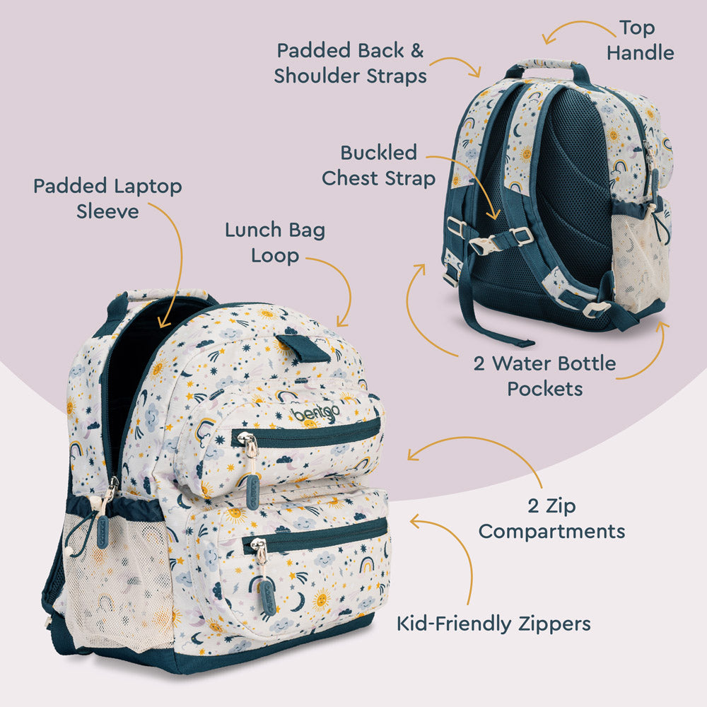 Bentgo Kids Prints Backpack | Backpacks for School Bug Buddies