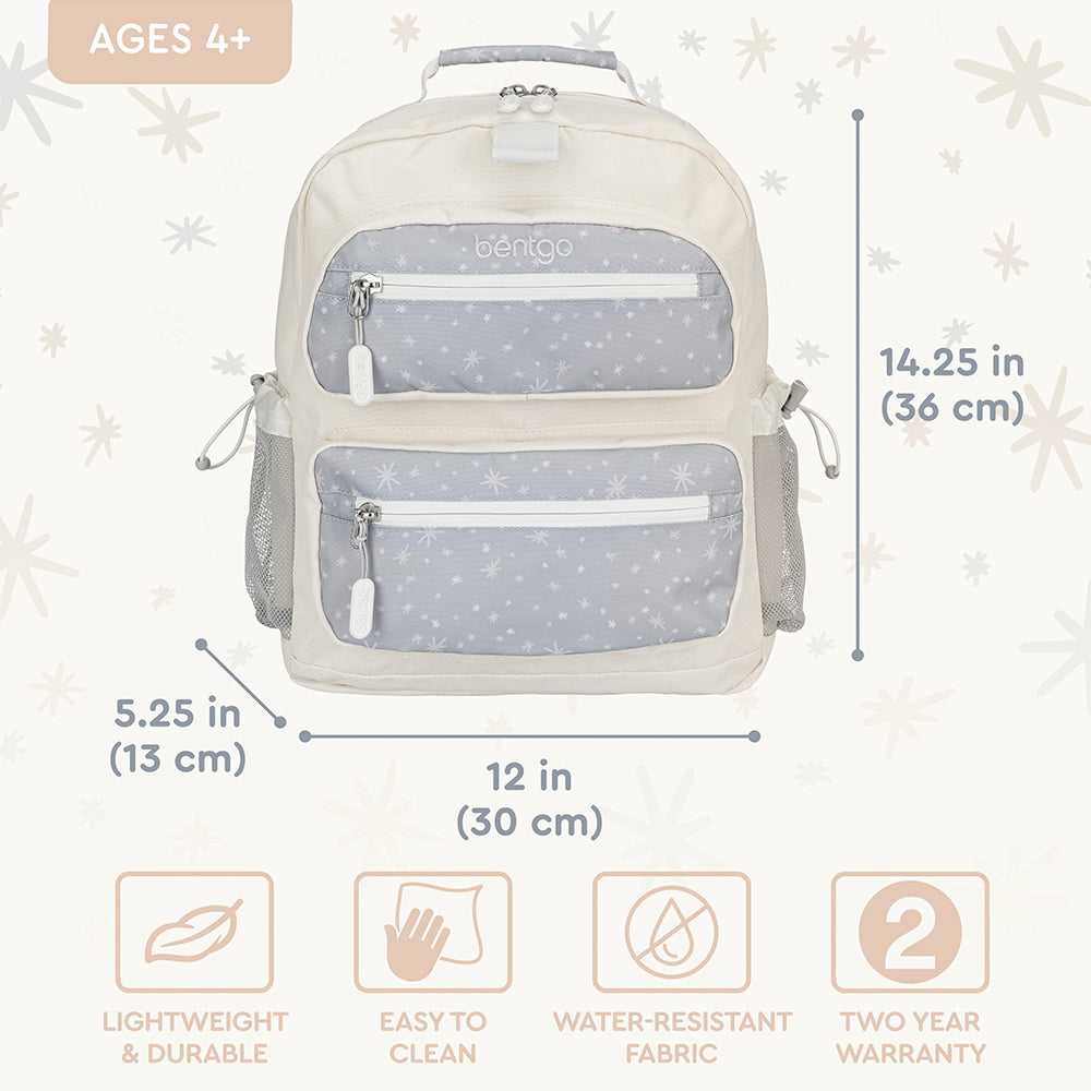 Bentgo®️ Kids Backpack - Whimsy & Wonder - Starry Sprinkle | Lightweight, Durable, And Easy To Clean Kids Backpack