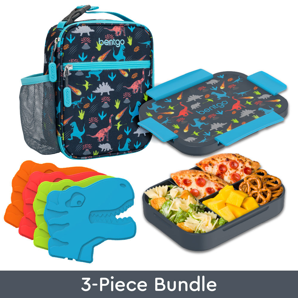 Bentgo® Kids Snap Go Lunch Box, Insulated Lunch Tote, Ice Packs