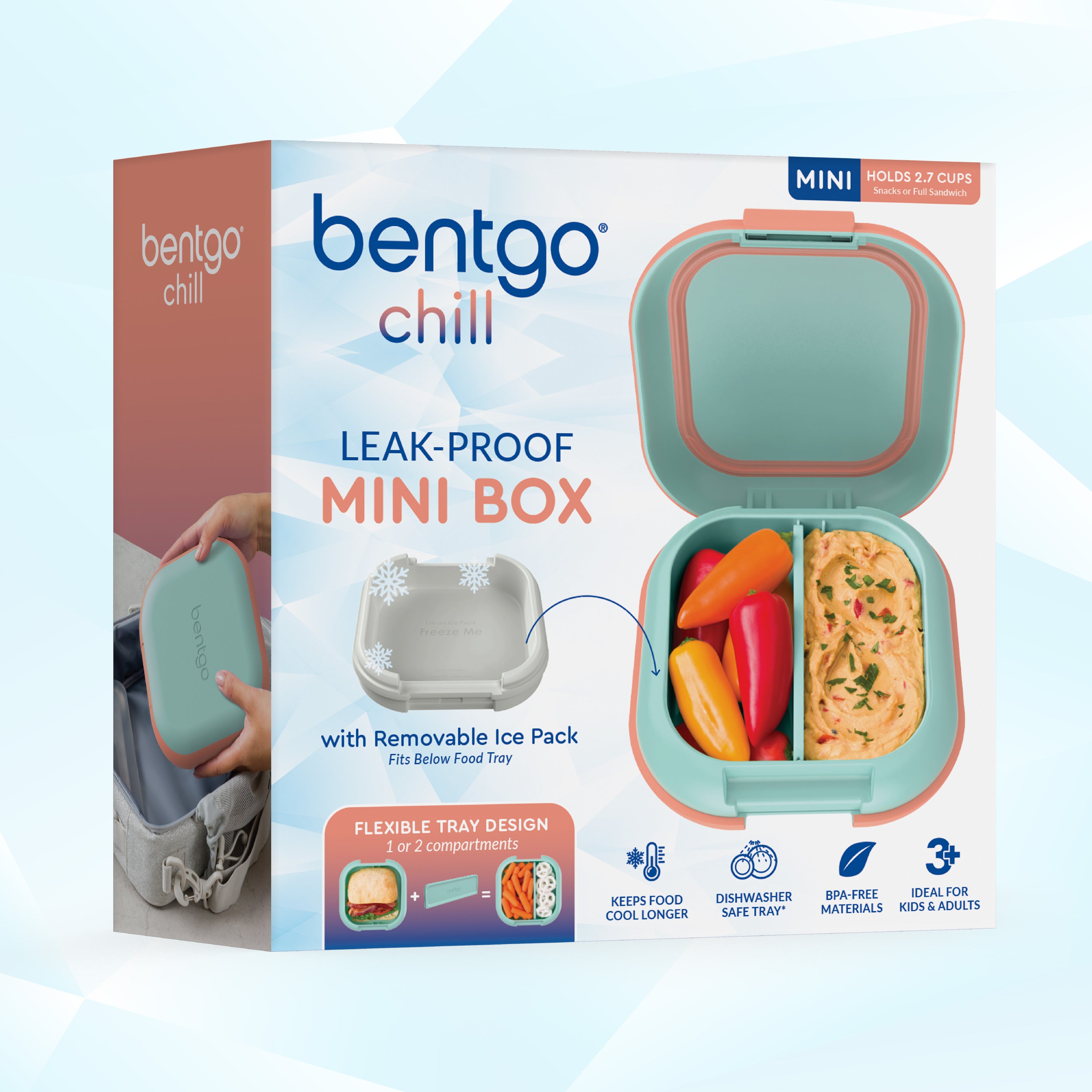 Bentgo® Chill Mini Lunch Box - Seaside Papaya  | Packaging Image
