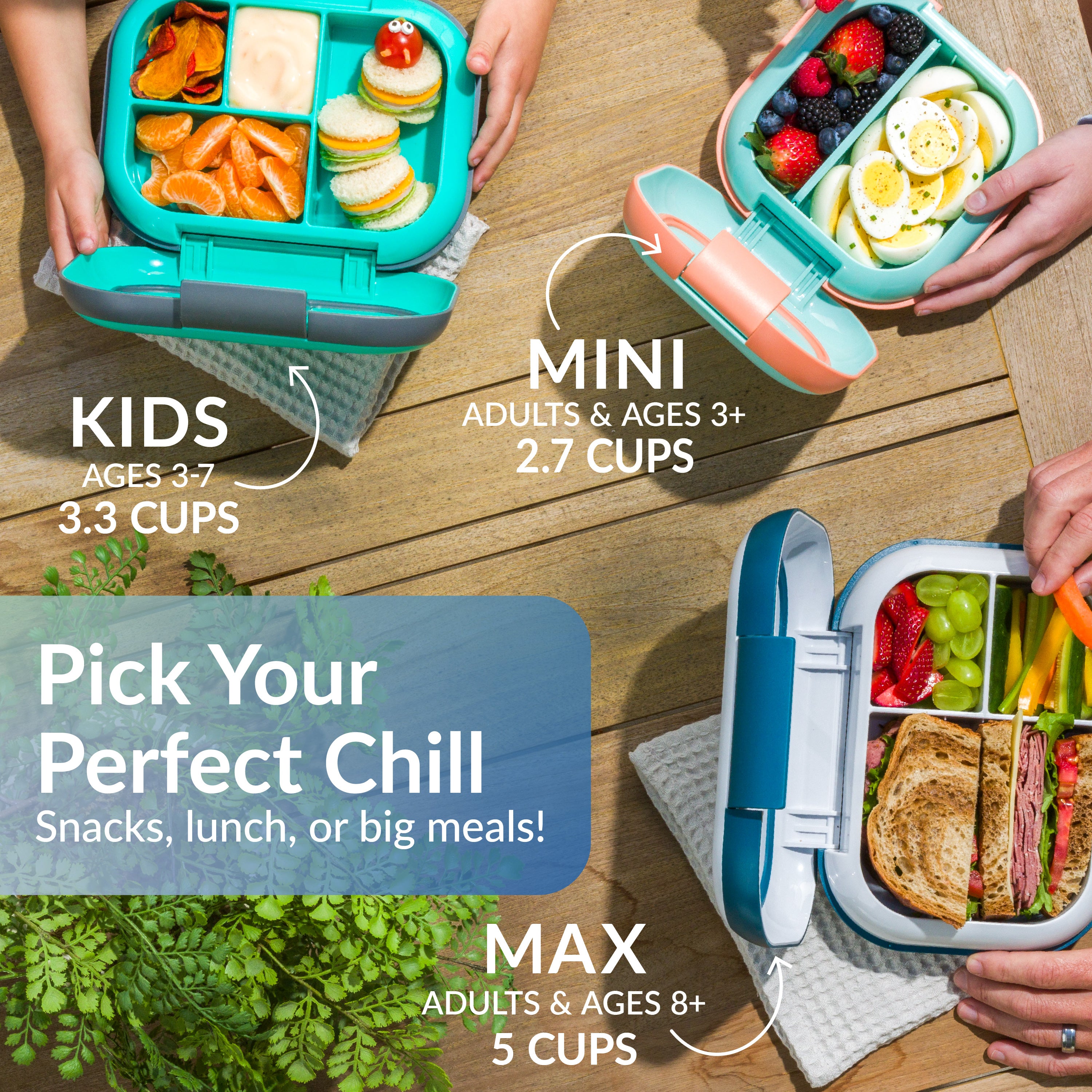 Bentgo® Chill Mini Lunch Box - Tide Blues  | Pick Your Perfect Chill - Snacks, Lunch Or Big Meals!