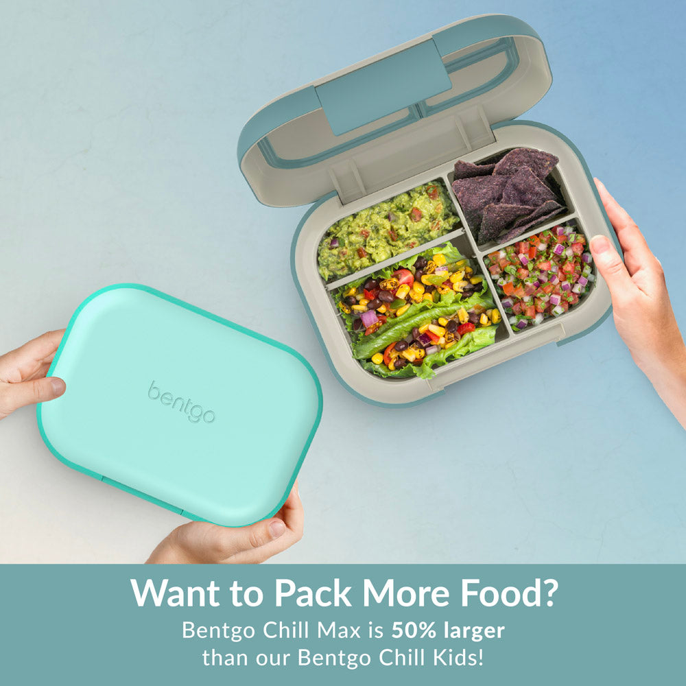 Bentgo® Chill Max Lunch Box - Bone and Glacier Blue | Want To Pack More Food? - Bentgo Chill Max Is 50% Larger Than Our Bentgo Chill Kids