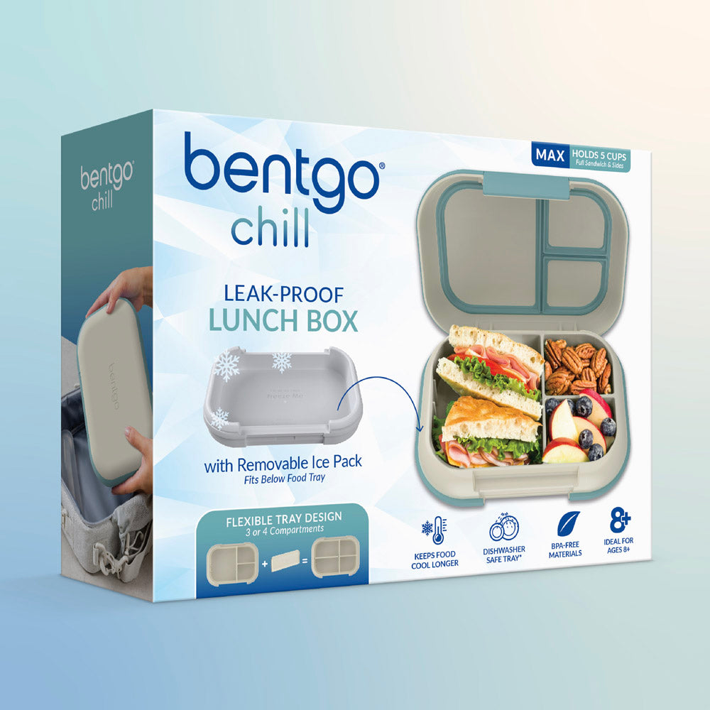 Bentgo® Chill Max Lunch Box - Bone and Glacier Blue | Packaging