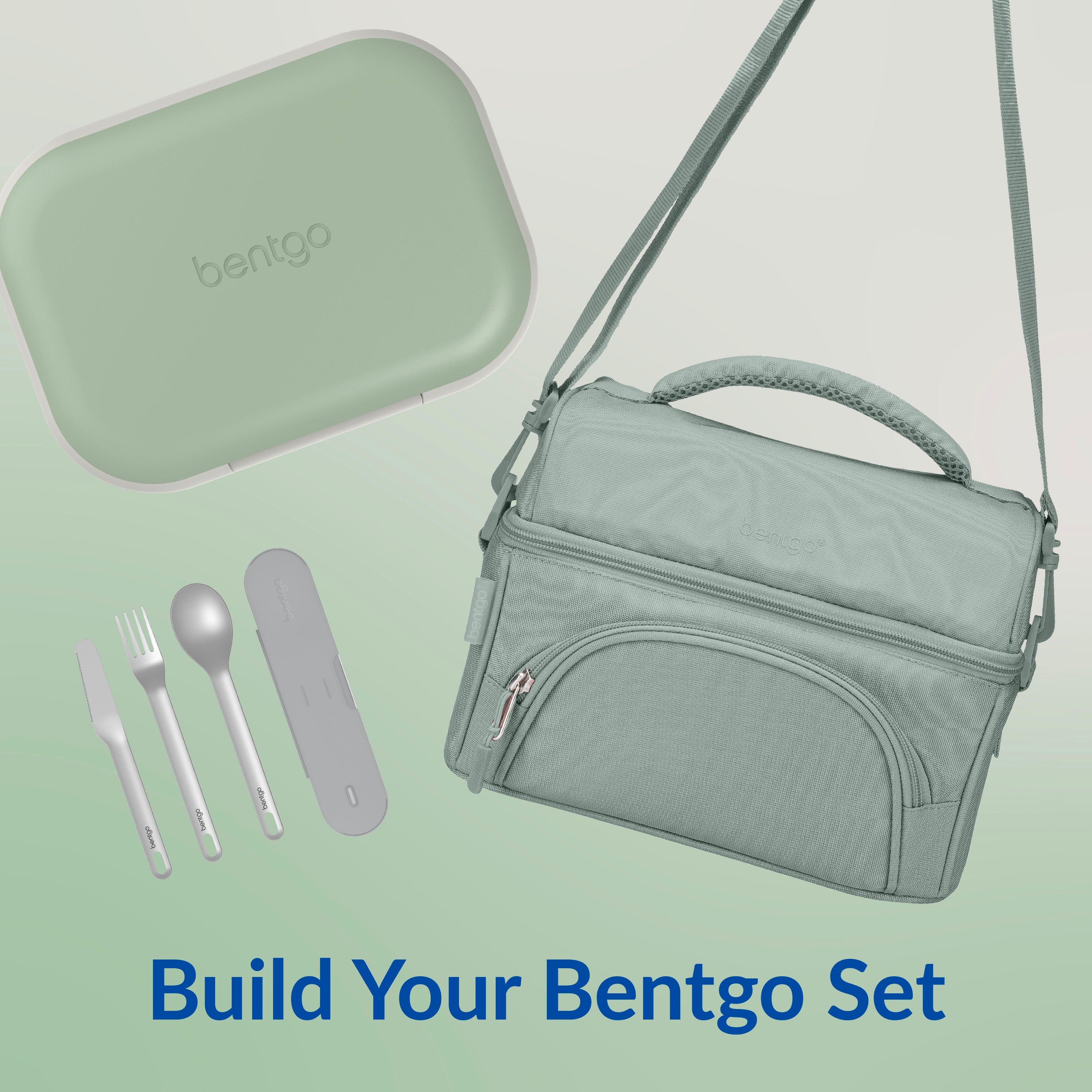 Bentgo® Chill Max Lunch Box  - Clay Green and Gray | Build Your Bentgo Set