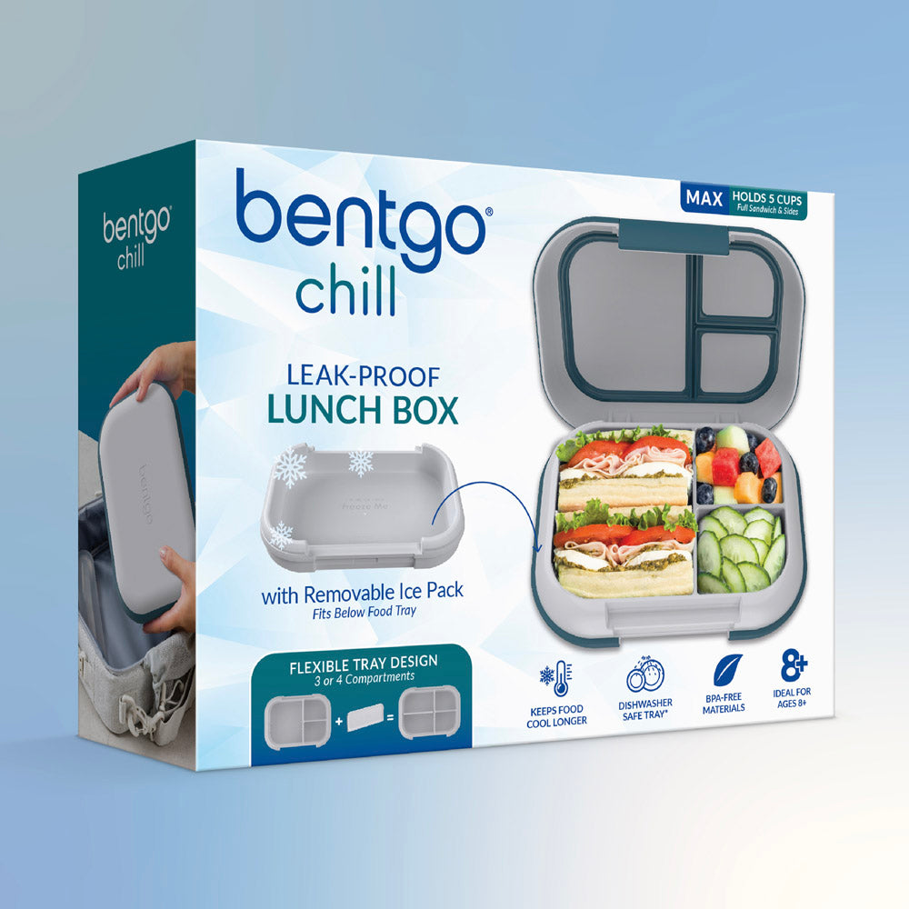 Bentgo® Chill Max Lunch Box - Fog and Deep Teal | Packaging