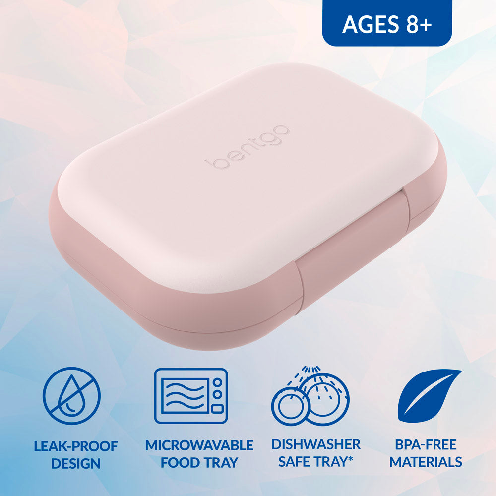 Bentgo® Chill Max Lunch Box - Pink Cloud and Blush | Leak-Proof Design, Microwavable Food Tray, Dishwasher Safe Tray, And Made With BPA-Free Materials