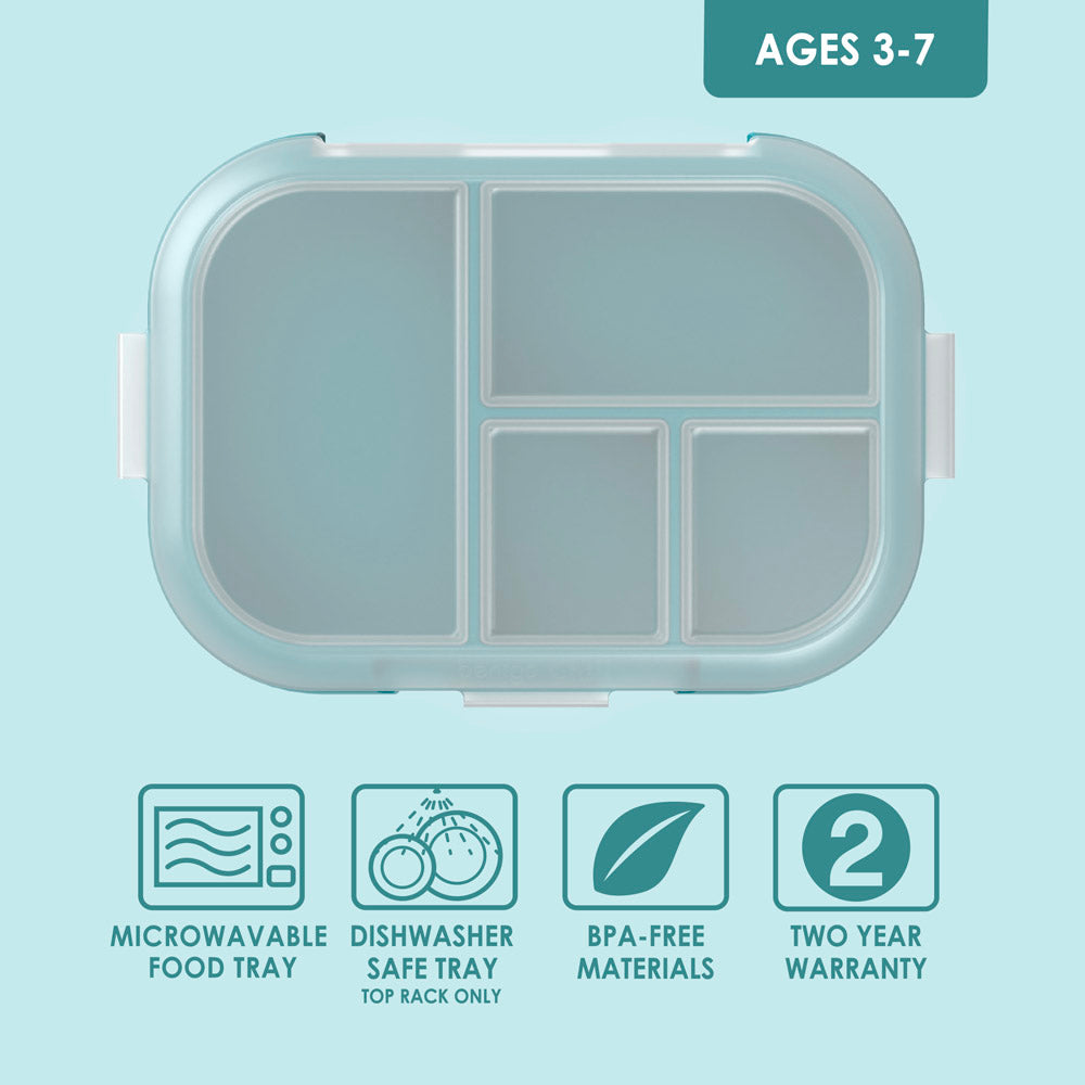 Bentgo Kids Chill Tray with Transparent Cover - Truly Teal Speckle