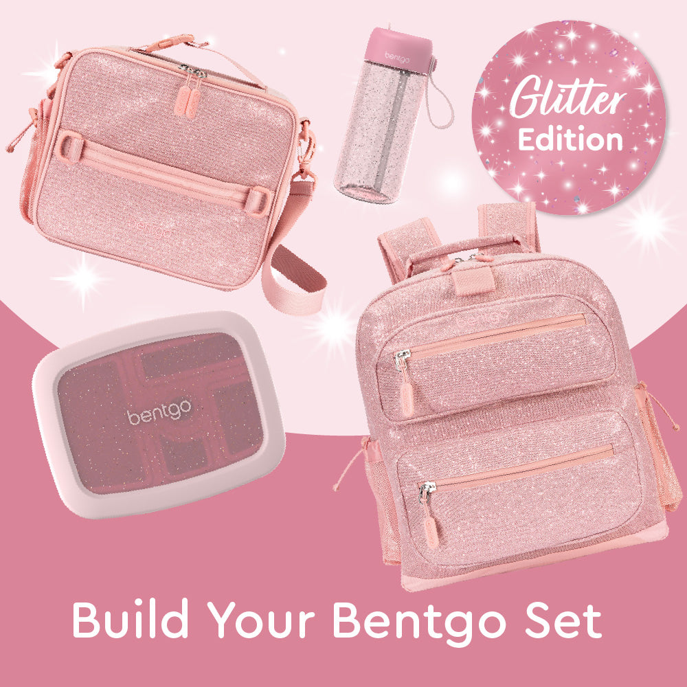 Bentgo® Kids Glitter Lunch Set - Petal Pink Glitter | This Lunch Box Is Perfect To Build Your Bentgo Set