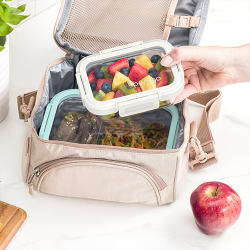  Bentgo® Glass Snack - Leak-Proof Bento-Style Snack Container  with Airtight Lid and Divided 2-Compartment Design - 1.75 Cup Capacity for  Meal Prepping, and Portion-Controlled Snacking (Gray): Home & Kitchen