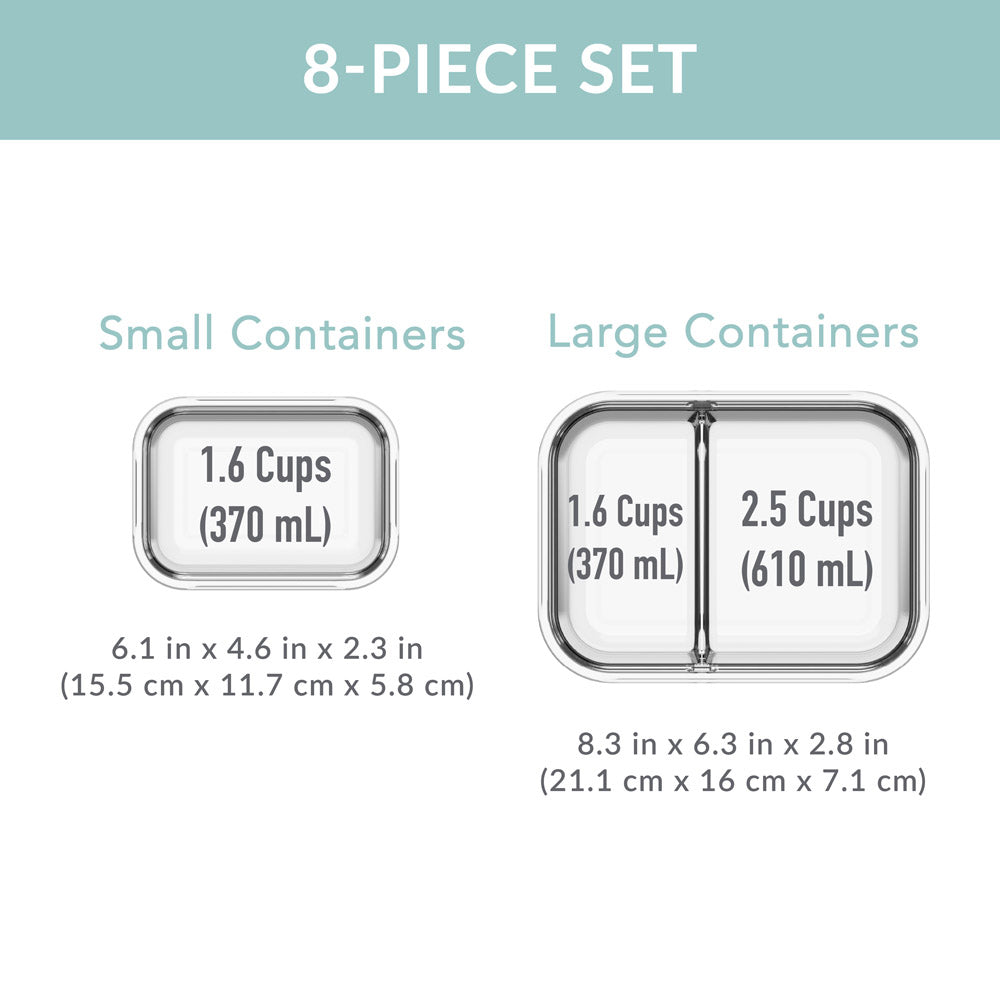 OXO Prep & Go Size Guide - Guide for Reusable Meal Prep Containers