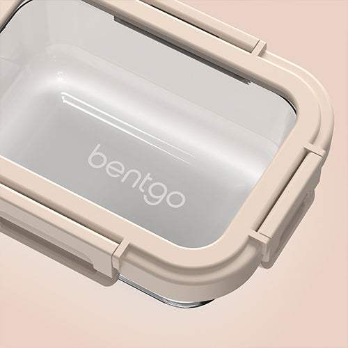 Bentgo 8pc Glass Leak-Proof Meal Prep Set White Stone