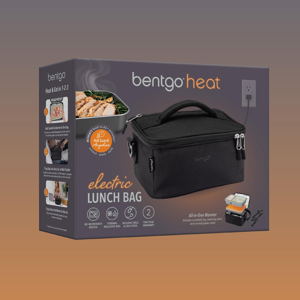 Bentgo® Heat Electric Lunch Bag - Carbon Black | Packaging