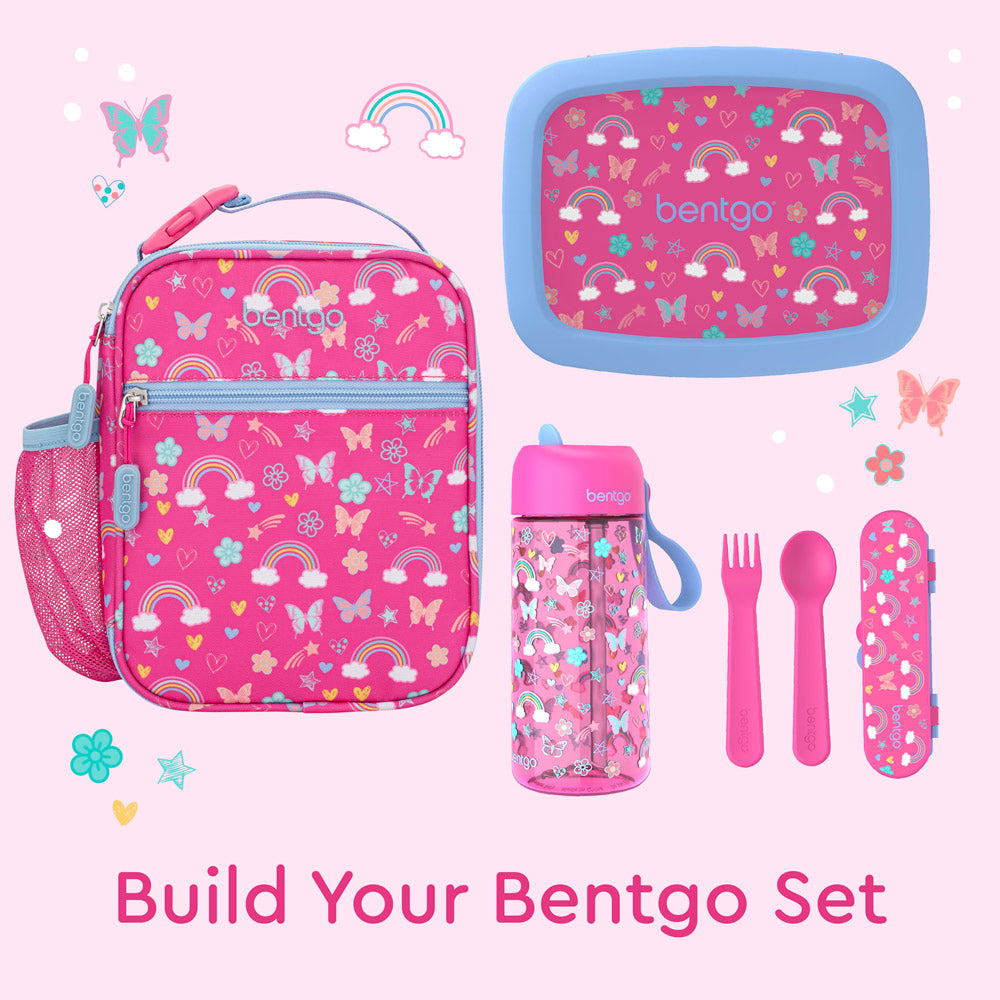 Bentgo®️ Kids Insulated Lunch Tote - Rainbows and Butterflies | Perfect Tote To Build Your Bentgo Set