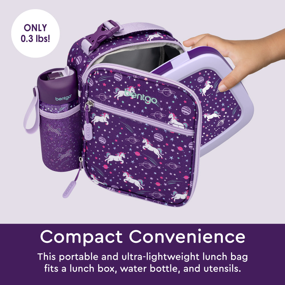 Bentgo®️ Kids Insulated Lunch Tote - Unicorn | Portable and Ultra-Lightweight Lunch Bag