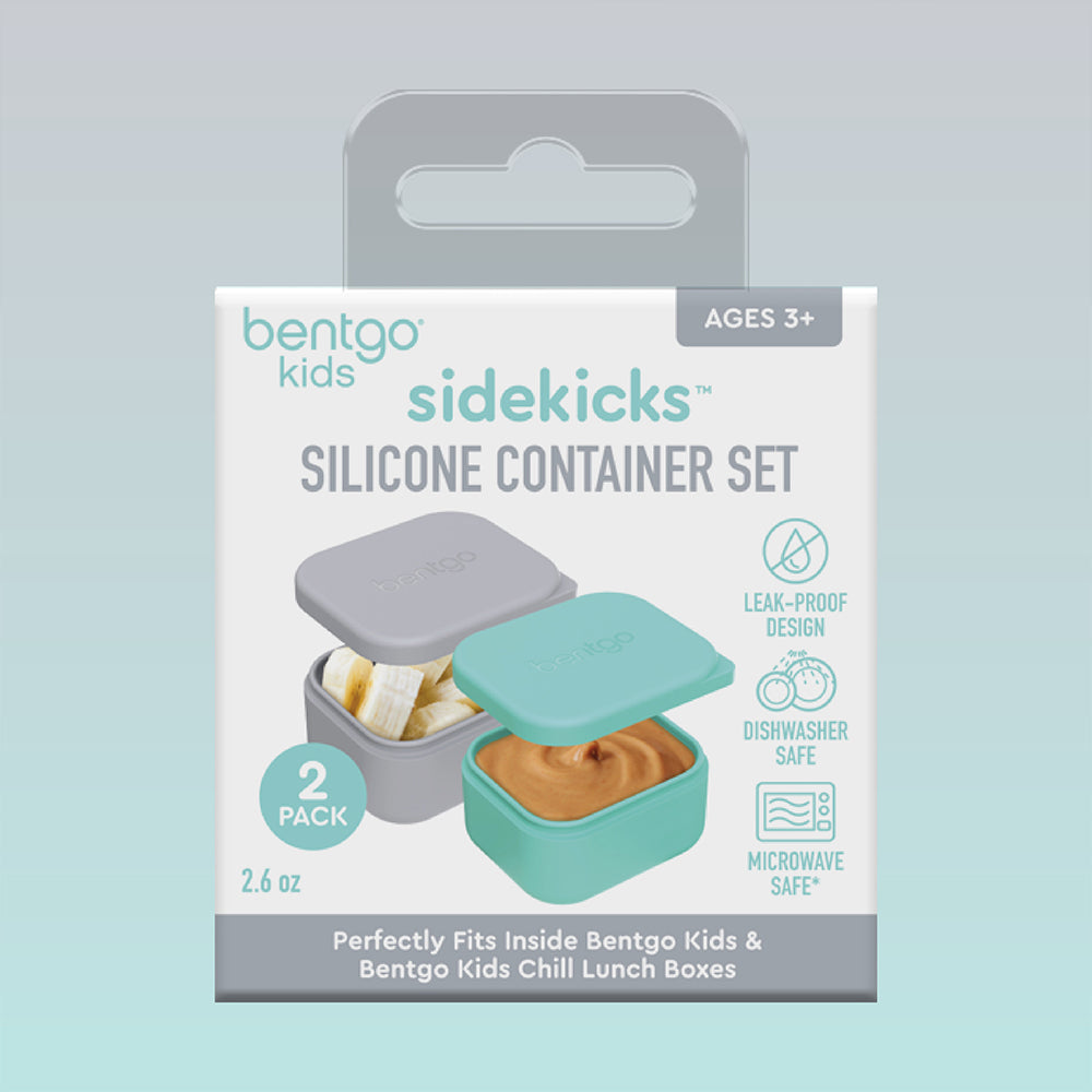 Gray and Aqua | Bentgo® Kids Water Bottle - Gray & Aqua | Packaging