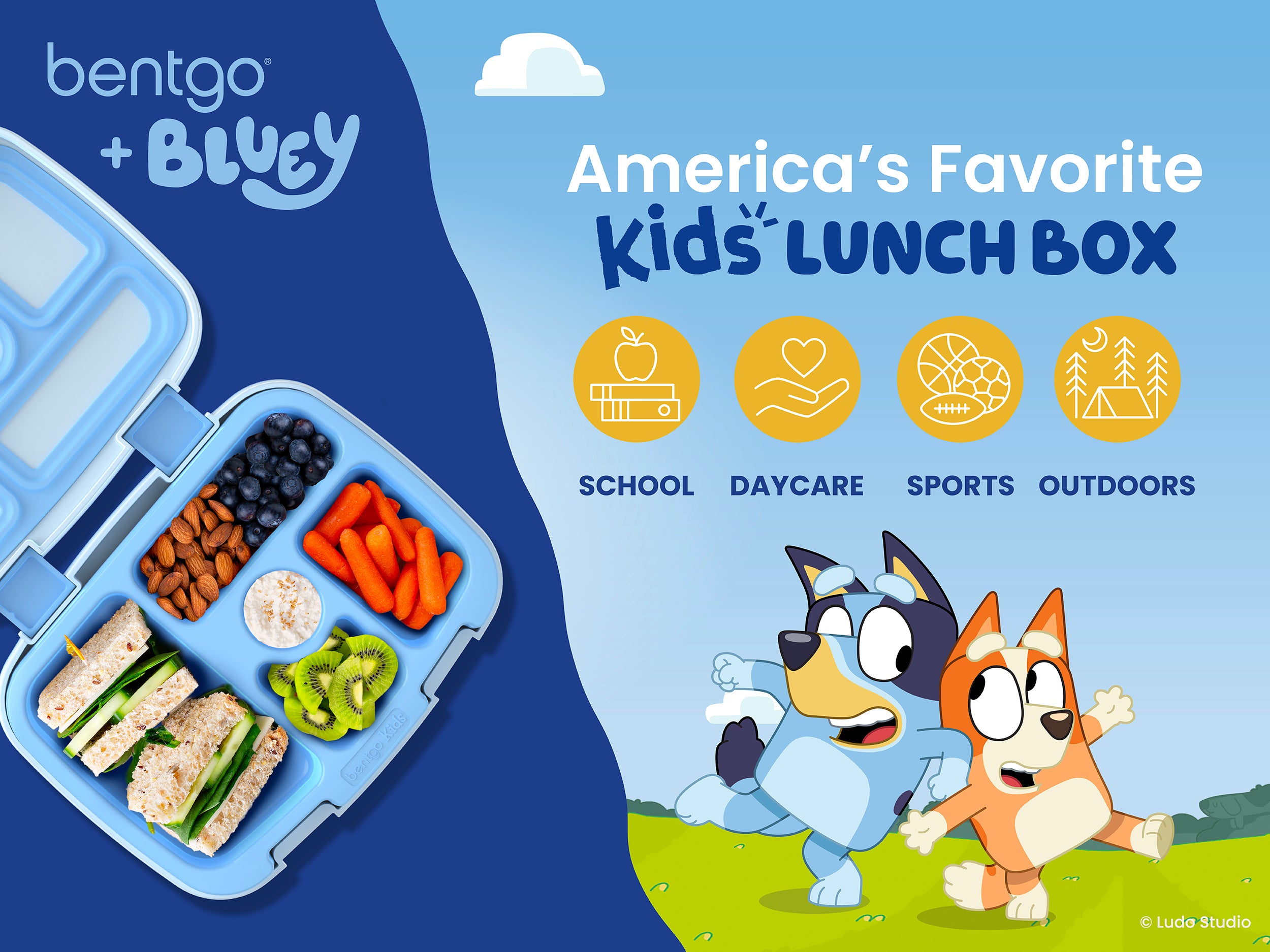 Bentgo + Bluey Kids Prints Lunch Box
