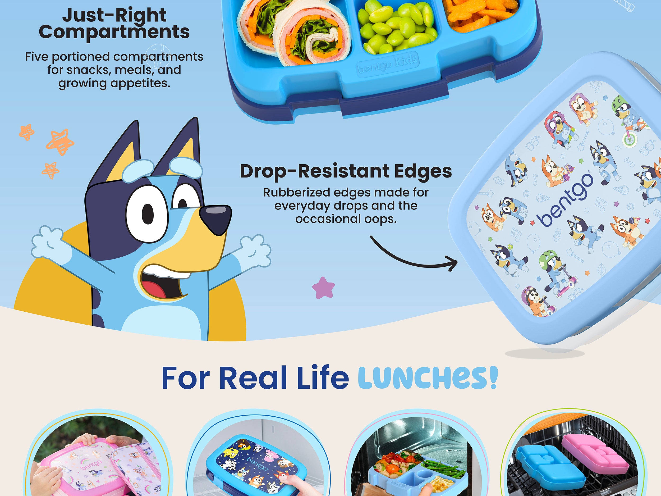 Bentgo + Bluey Kids Prints Lunch Box