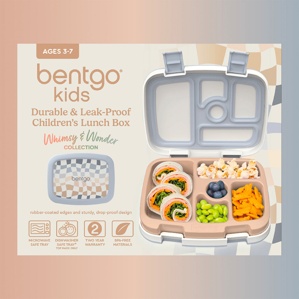 Bentgo® Kids Whimsy & Wonder Prints Lunch Box - Checker Gradient | Packaging