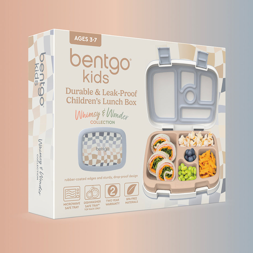 Bentgo® Kids Whimsy & Wonder Prints Lunch Box - Checker Gradient | Packaging