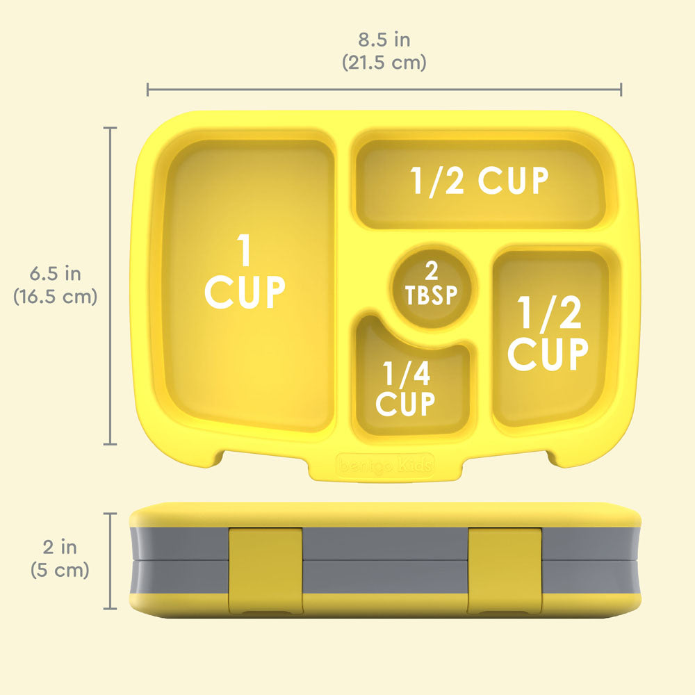 Bentgo Kids Prints Lunch Box - Construction Trucks | Kids Lunch Box Dimensions