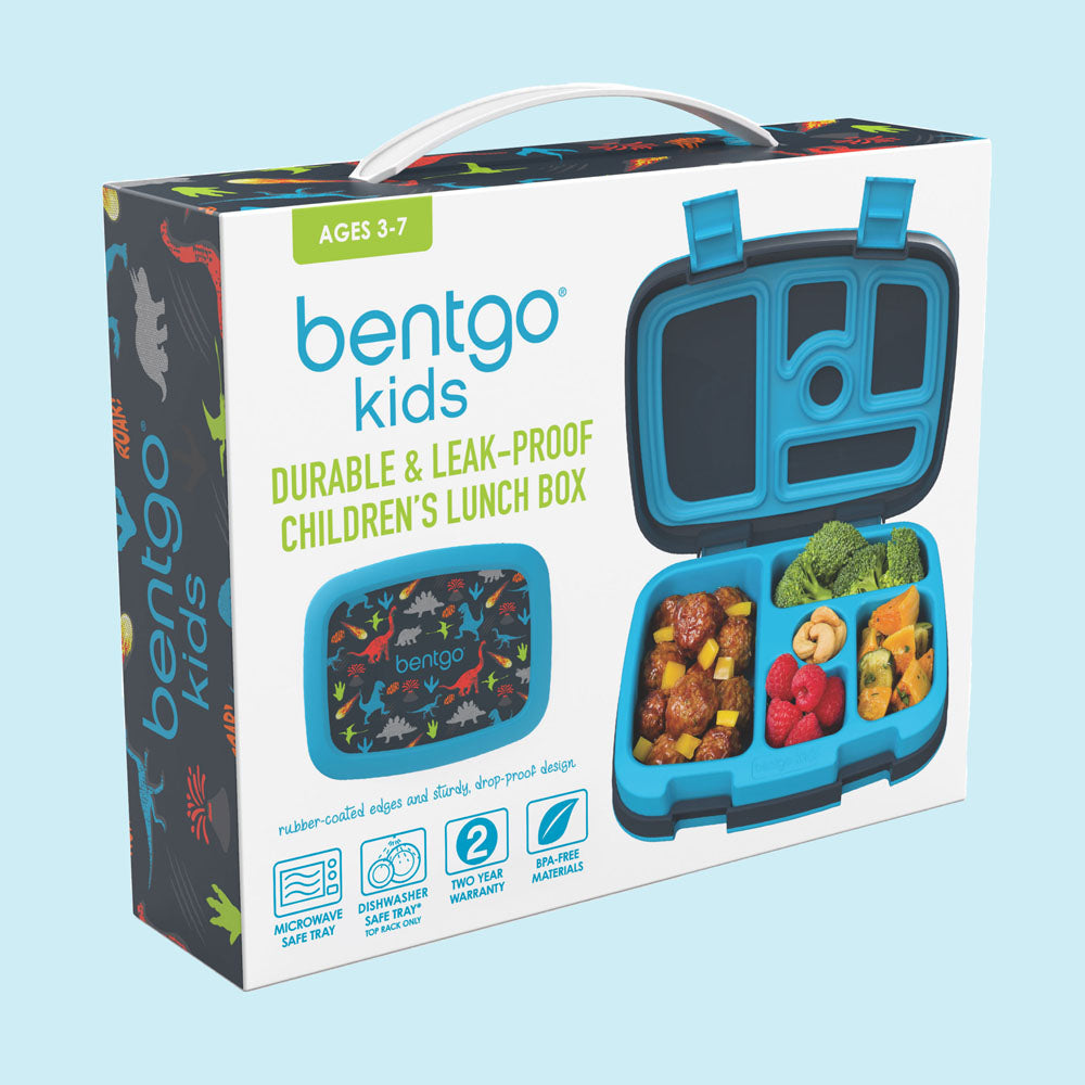 Bentgo Kids Prints Lunch Box - Dinosaur | Kids Lunch Box Packaging