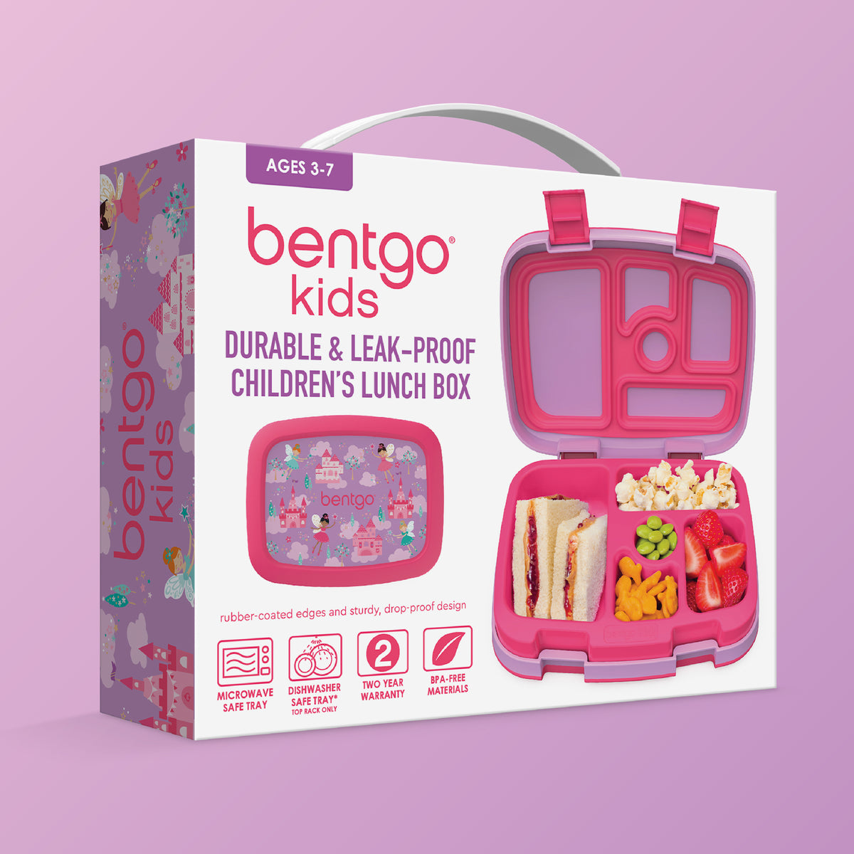 Bentgo Kids Prints Lunch Box - Fairies | Kids Lunch Box Packaging