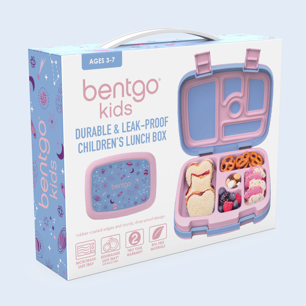 Bentgo Kids Prints Lunch Box - Lavender Galaxy | Kids Lunch Box Packaging