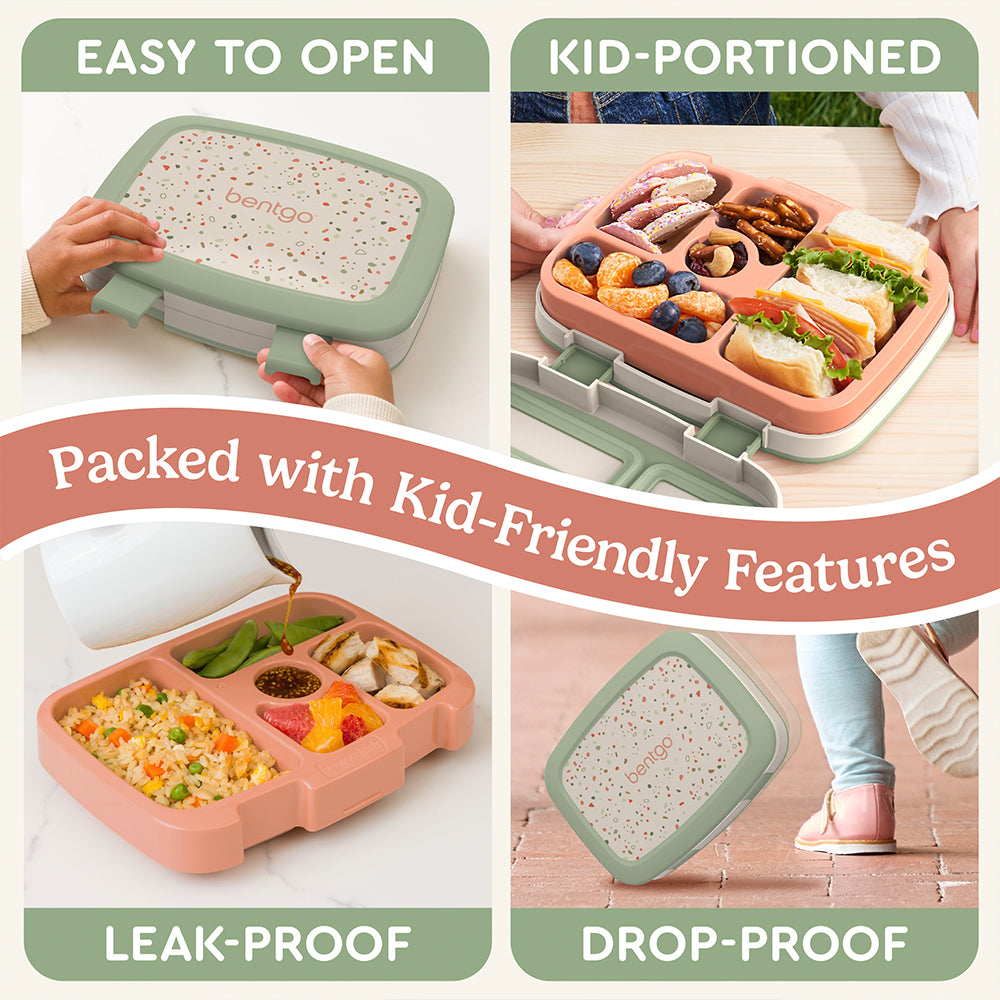 Bentgo® Kids Whimsy & Wonder Prints Lunch Box - Geo Speckle | This Lunch Box Is Packed With Kid-Friendly Features With Drop-Proof Design And Leak-Proof Technology