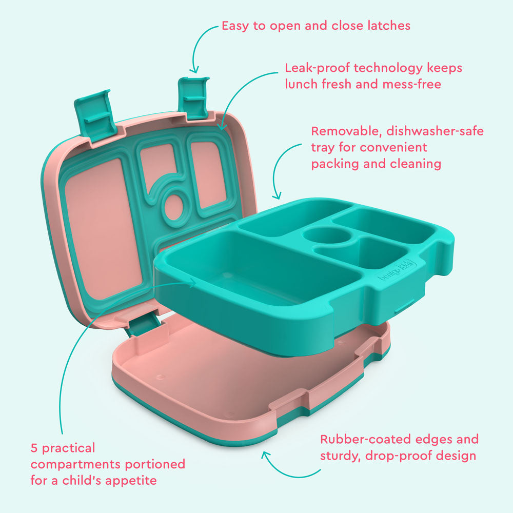 Bentgo Kids Prints Lunch Box - Llama | Kids Lunch Box Features Include Easy To Open And Close Latches, Leak-Proof Technology Keeps Lunch Fresh And Mess-Free, And Rubber-Coated Edges And Sturdy, Drop-Proof Design