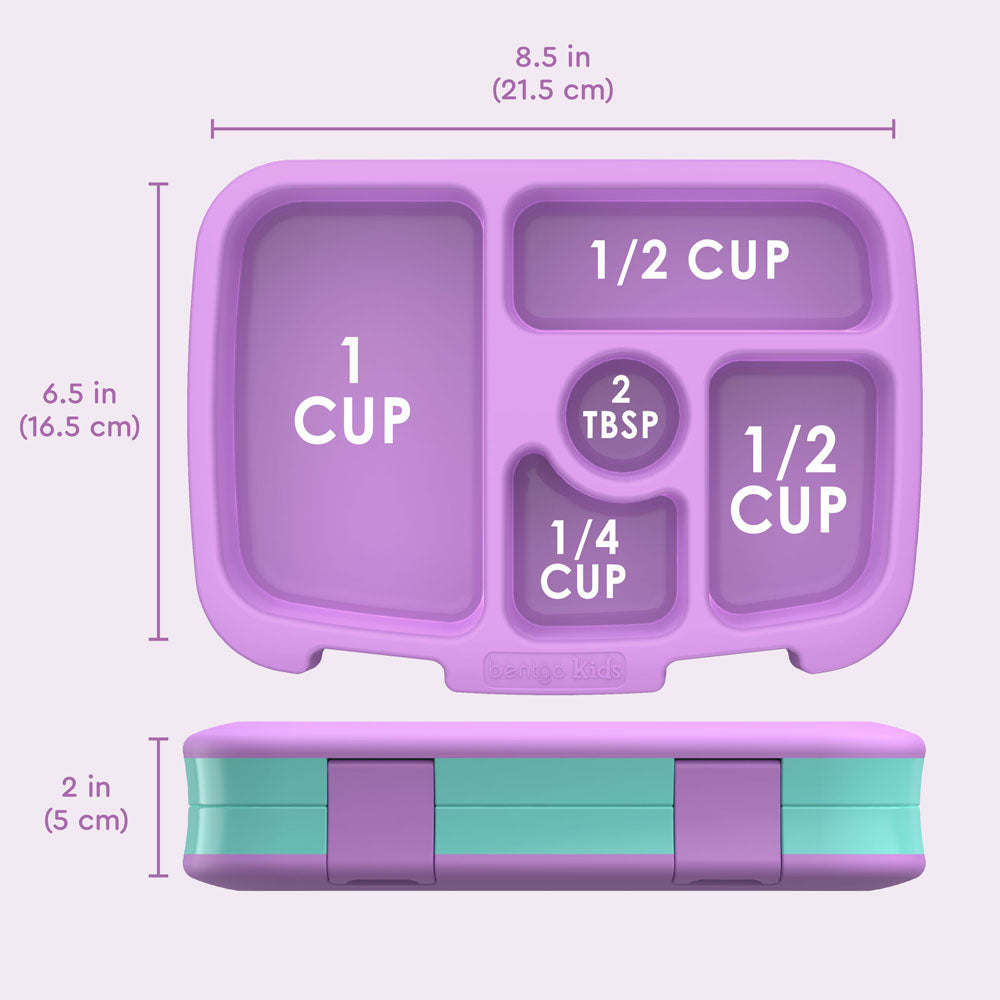 Bentgo Kids Prints Lunch Box - Mermaid Scales | Kids Lunch Box Dimensions