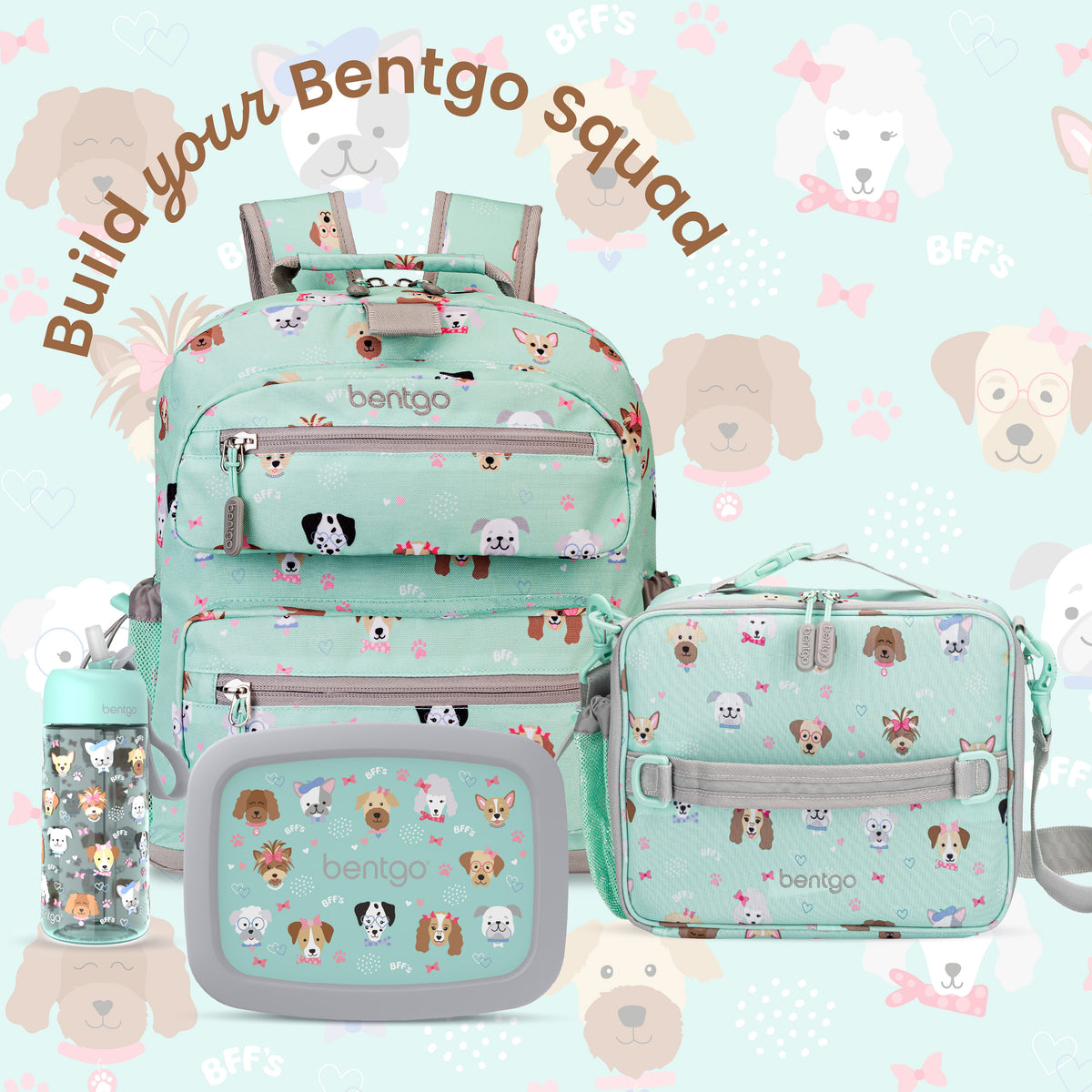 Bentgo Kids Prints Lunch Box - Puppy Love | Kids Lunch Box - Build Your Bentgo Squad