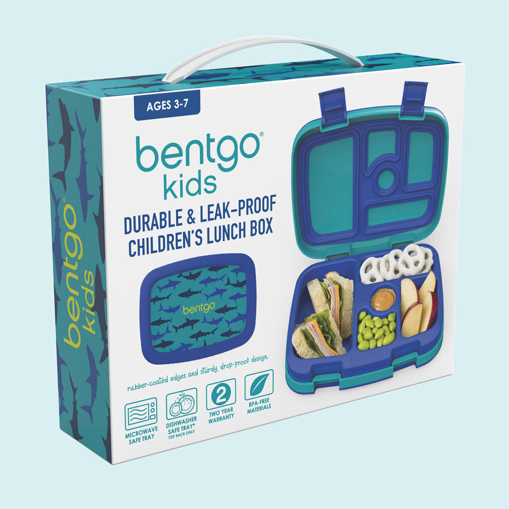 Bentgo Kids Prints Lunch Box - Sharks | Kids Lunch Box Packaging
