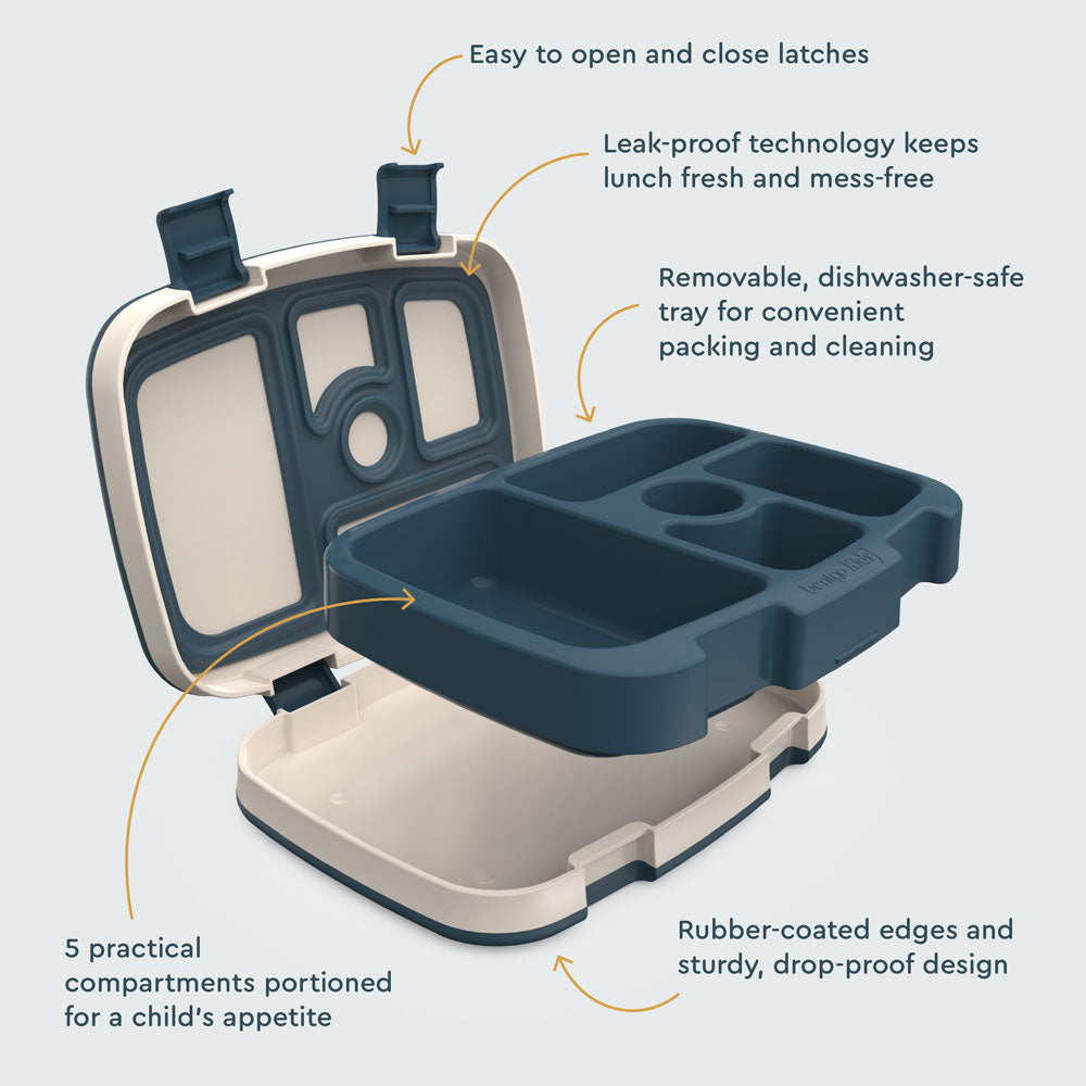 Bentgo Kids Prints Lunch Box - Friendly Skies | Kids Lunch Box Features Include Easy To Open And Close Latches, Leak-Proof Technology Keeps Lunch Fresh And Mess-Free, And Rubber-Coated Edges And Sturdy, Drop-Proof Design