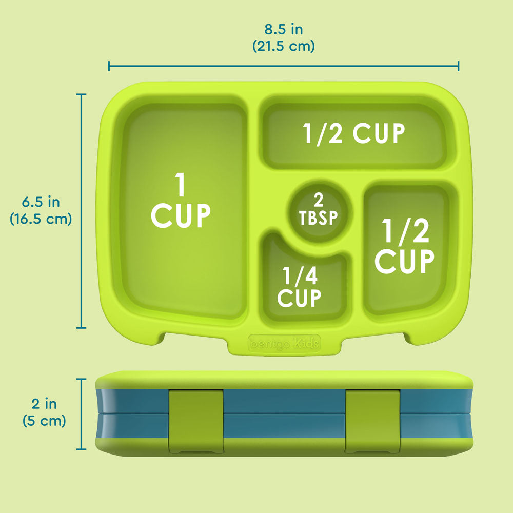 Bentgo Kids Prints Lunch Box - Submarine | Kids Lunch Box Dimensions