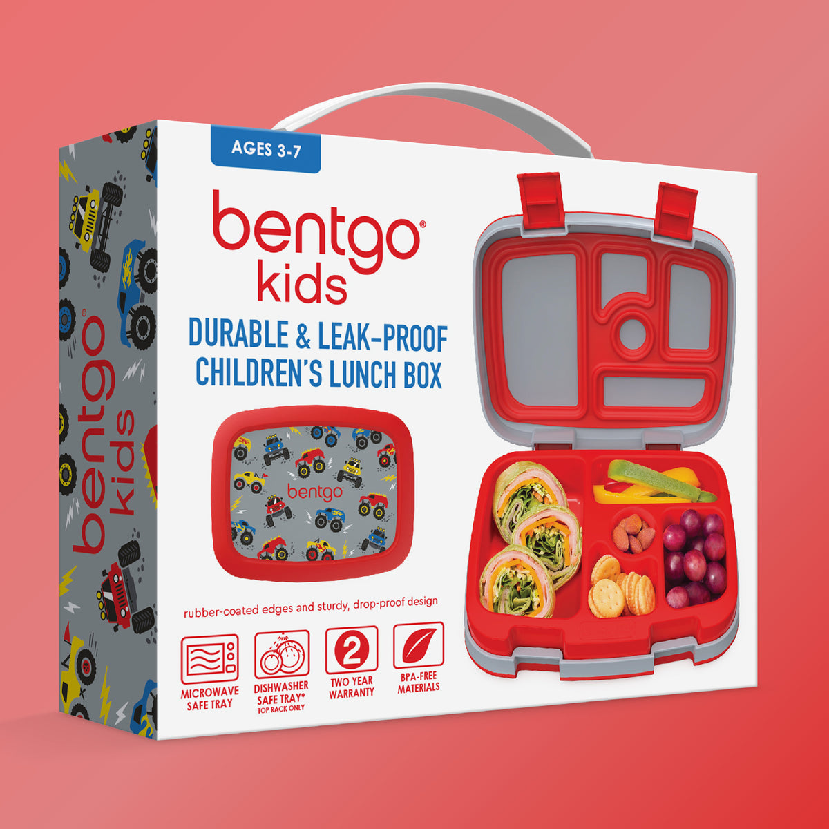 Bentgo Kids Prints Lunch Box - Trucks | Product Packaging