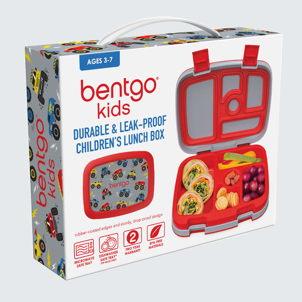 Bentgo Kids Prints Lunch Box - Trucks | Kids Lunch Box Packaging