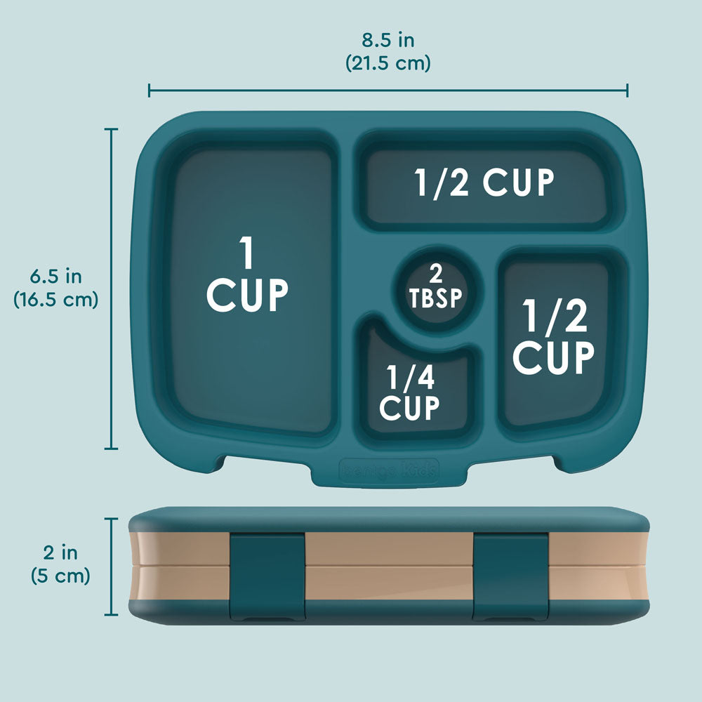 Bentgo Kids Prints Lunch Box - Trains | Kids Lunch Box Dimensions