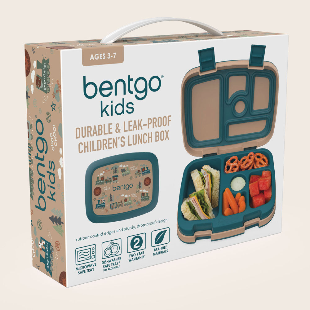 Bentgo Kids Prints Lunch Box - Trains | Kids Lunch Box Packaging