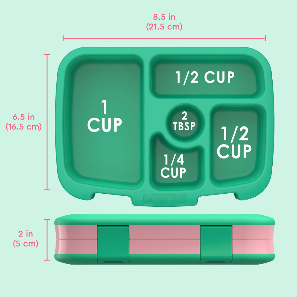 Bentgo Kids Prints Lunch Box - Tropical | Kids Lunch Box Dimensions