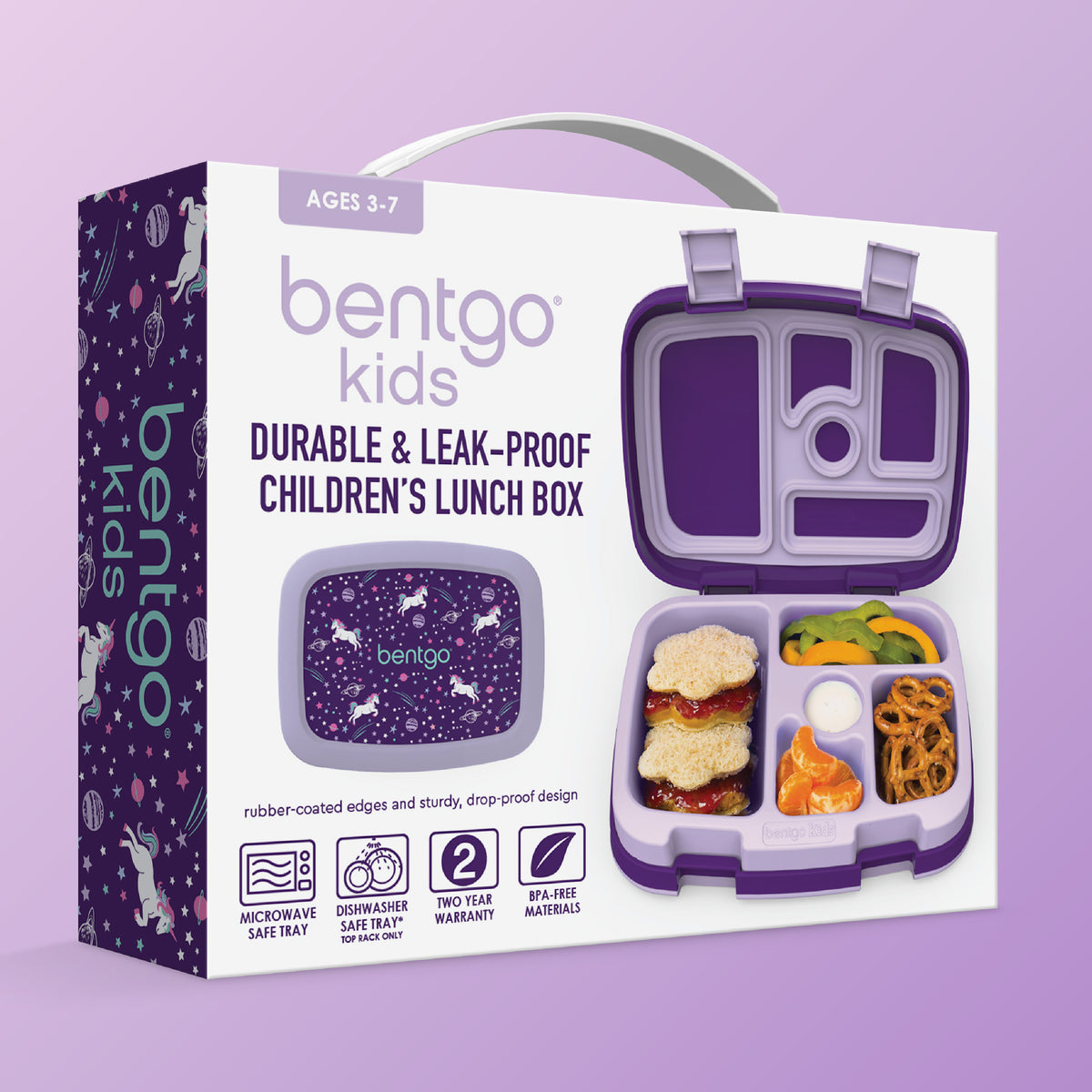Bentgo Kids Prints Lunch Box - Unicorn | Kids Lunch Box Packaging