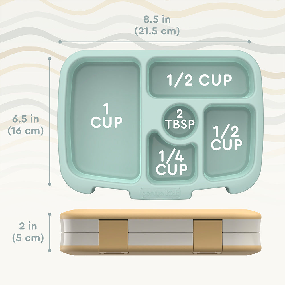 Bentgo® Kids Whimsy & Wonder Prints Lunch Box - Wavy | Dimensions
