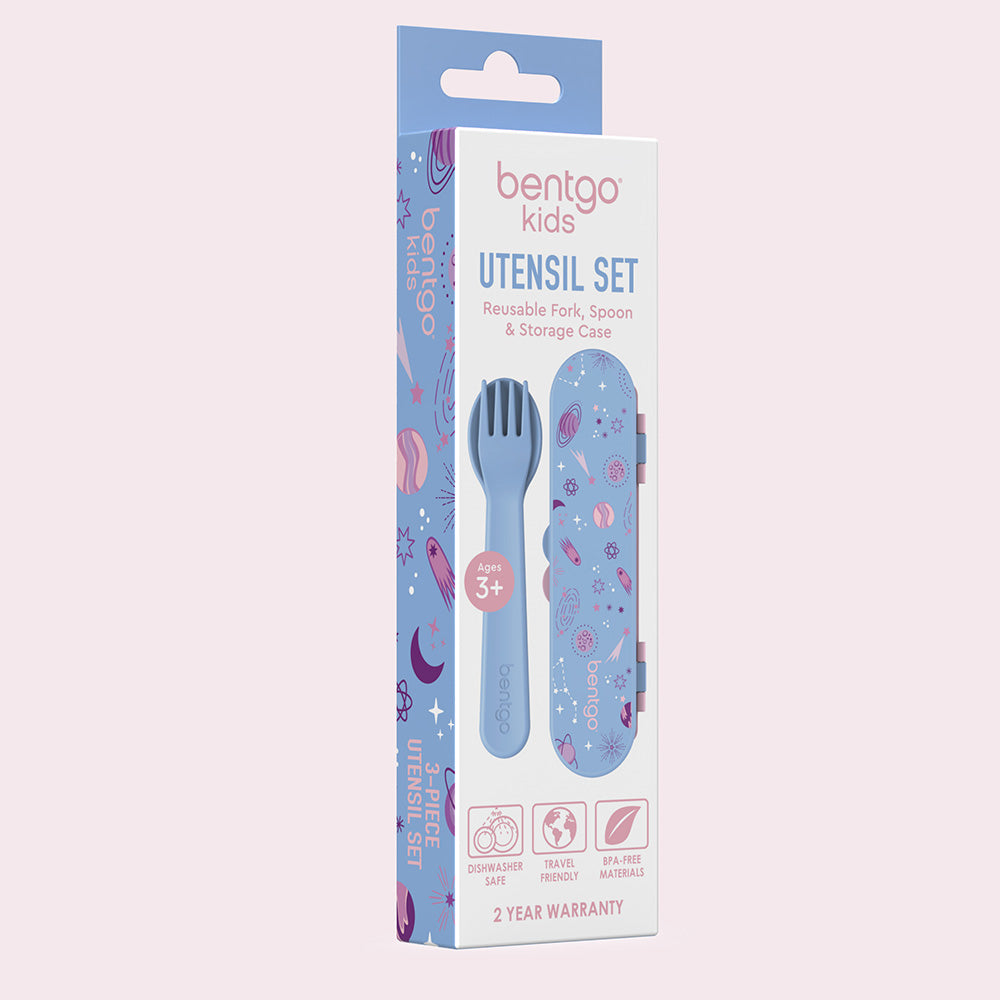 Bentgo® Kids Utensils Set | Lavender Galaxy