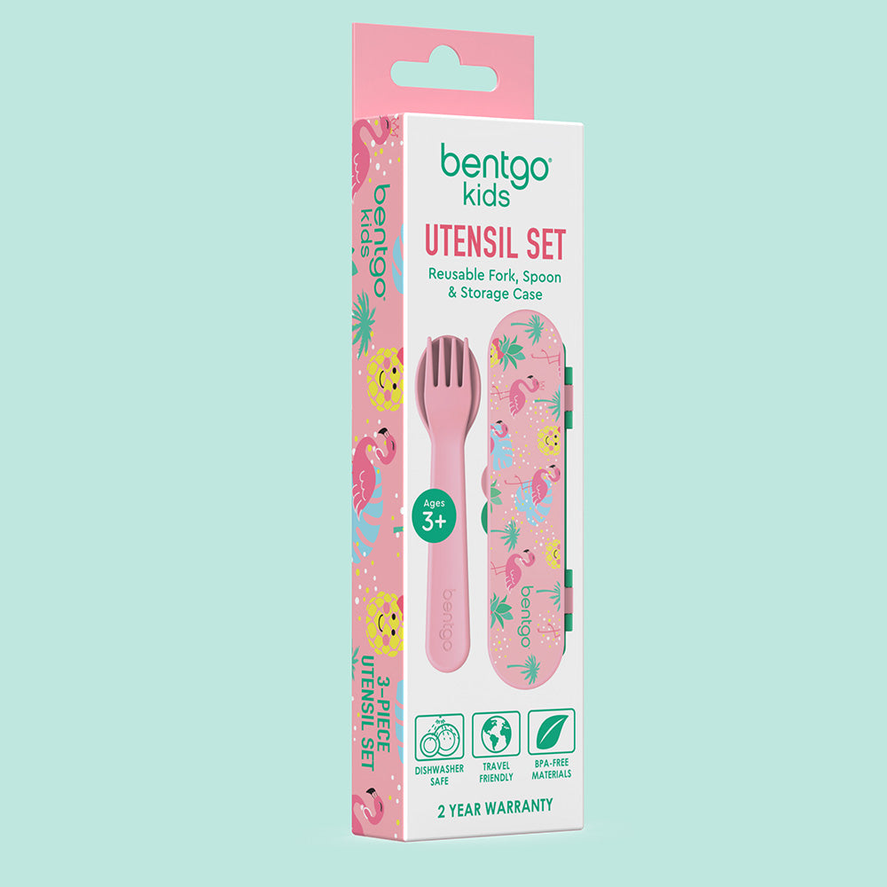Bentgo Stainless Steel Reusable 3pc Travel Utensil Set With
