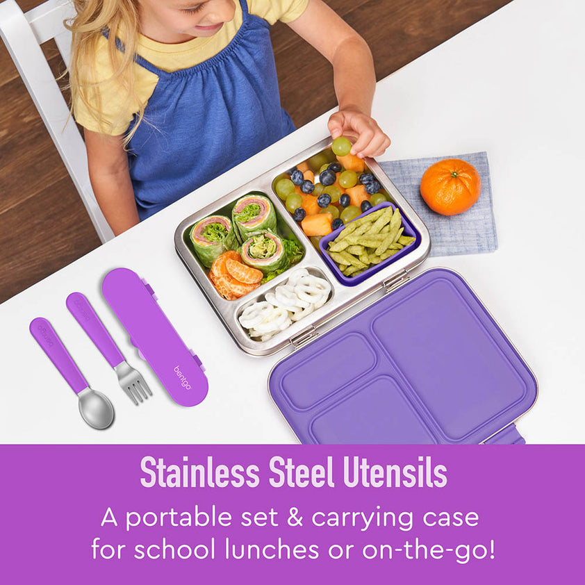 Bentgo® Kids Stainless Steel Utensils Set Lunch Box Utensils