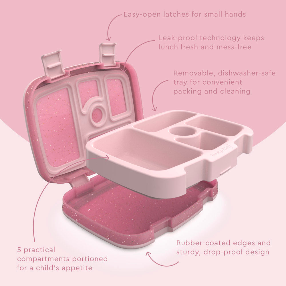 Bentgo® Kids Lunch Box - Petal Pink - Glitter