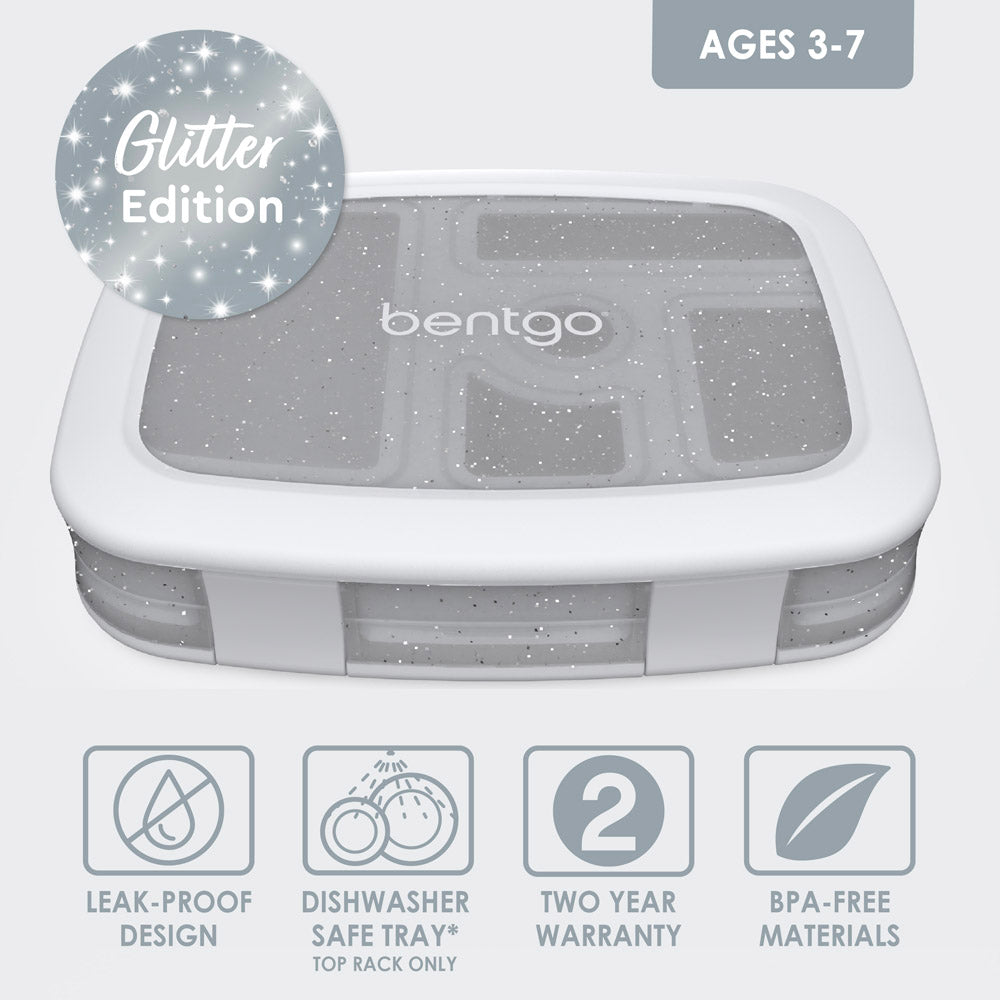Bentgo®  Kids Lunch Box - Silver - Glitter