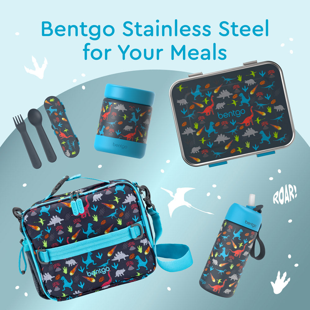 Bentgo® Kids Stainless Steel Insulated Water Bottle - Dinosaur | Bentgo Stainless Steel For Your Meals