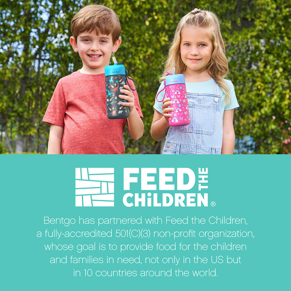 Bentgo® Kids Stainless Steel Insulated Water Bottle - Unicorn | Bentgo Has Partnered With Feed The Children, A Fully-Accredited 501(C)(3) Non-Profit Organization
