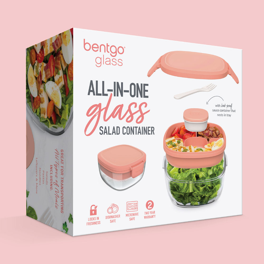 Bentgo® Glass Salad Container - Coral | Packaging