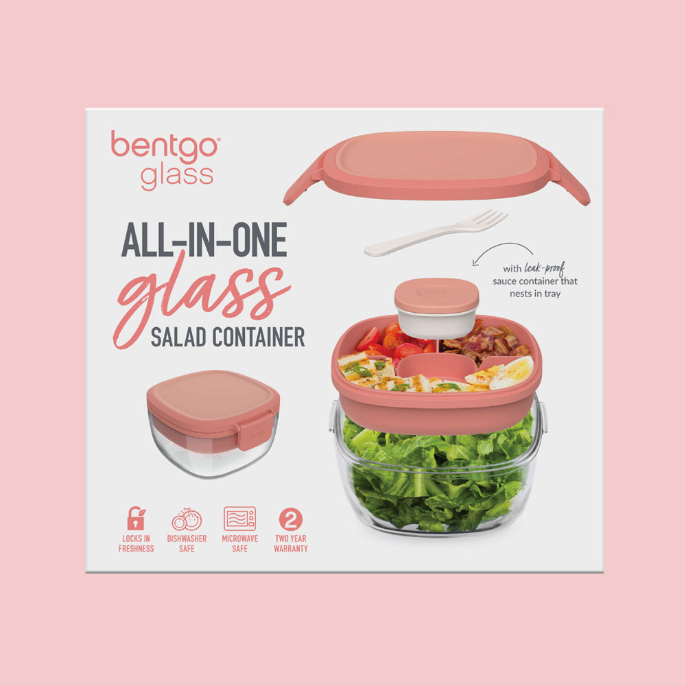 Bentgo® Glass Salad Container - Coral | Packaging